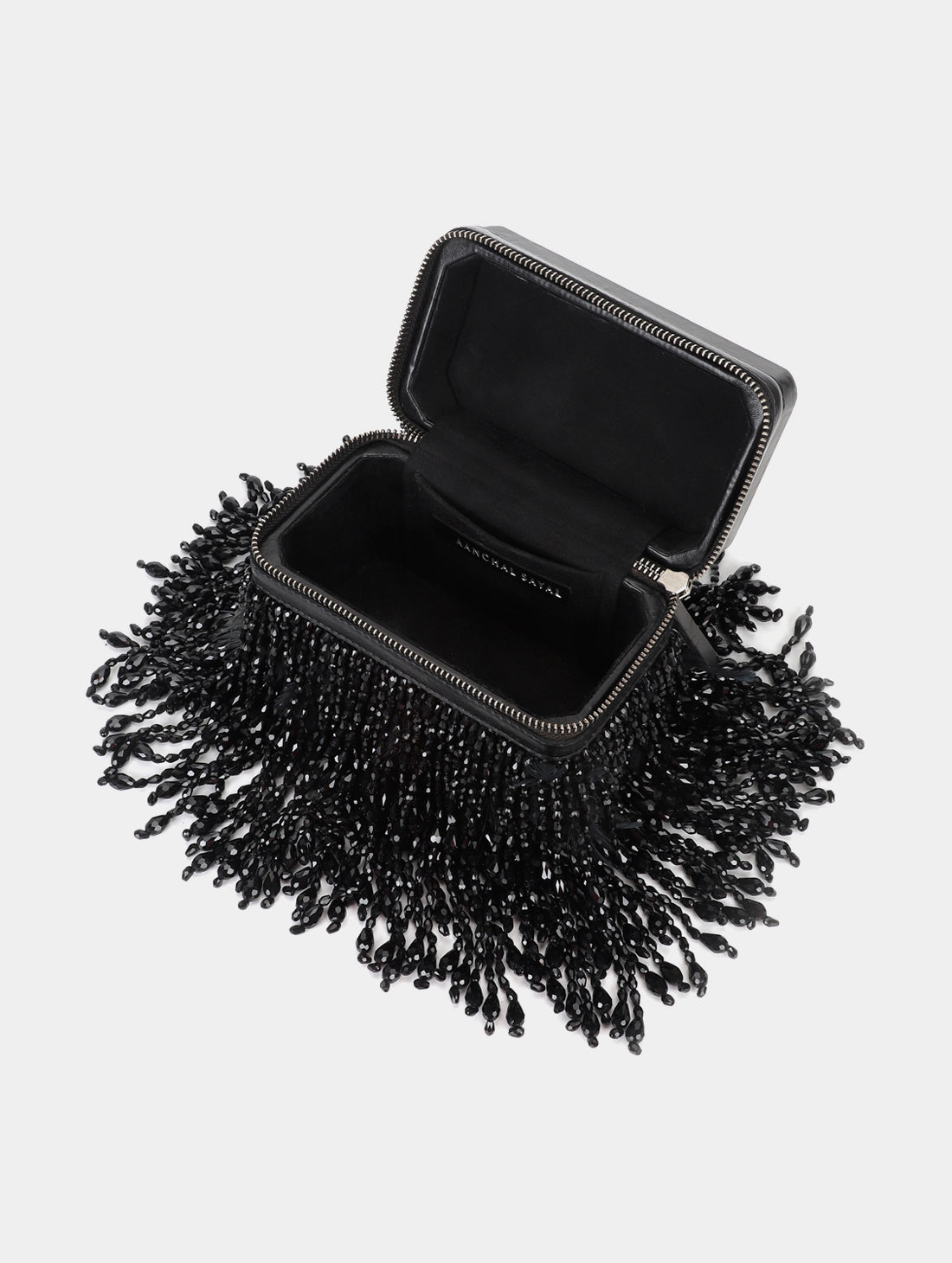 Premium Black Crystal Beaded & Embellished Box Handbag