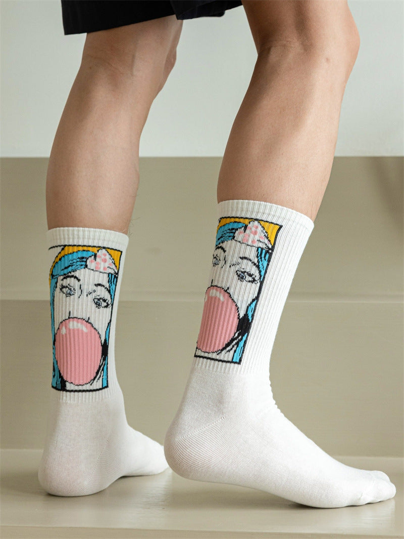 Retro Novelty Socks Long