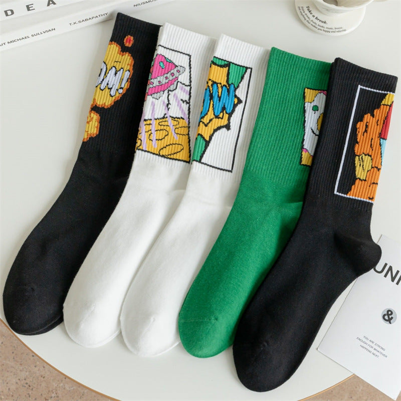 Retro Novelty Socks Long