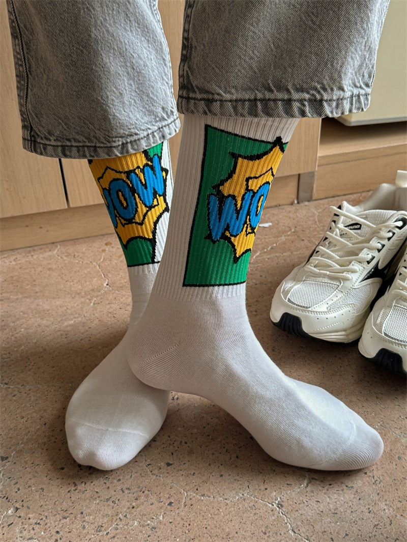 Retro Novelty Socks Long